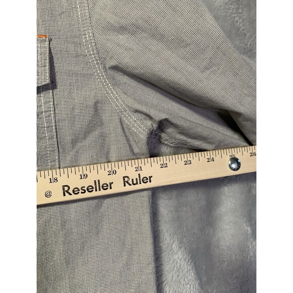 Buffalo David Bitton Shirt Mens Lg  Gray Pearl Snap Button Up Long Sleeve Check - Picture 13 of 14